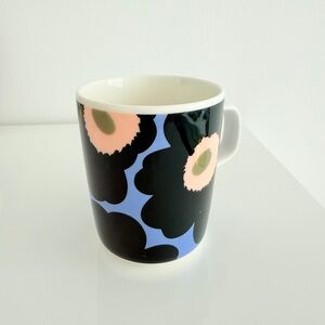 Marimekko Pink, Blue Dark Green Unikko Oiva Mug